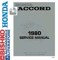 1980 HONDA ACCORD Body, Chassis & Electrical Service Manual