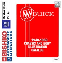 1940-1969 BUICK Body & Chassis, Text & Illustration Parts Book